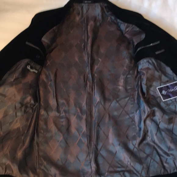 Velvet  black cotton Sean Jean notch collar lined blazer EUC - Picture 4 of 7